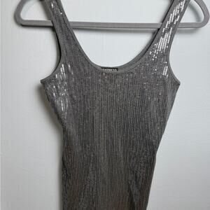 Vintage Express Sequin Top Early 2000’s Club Party Y2K Burning Man Rave Bling
